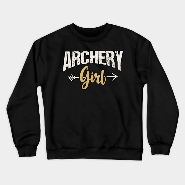 Archery Girl Crewneck Sweatshirt by Tesszero